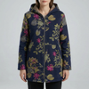 Floral Print Hooded Winter Coat for Women