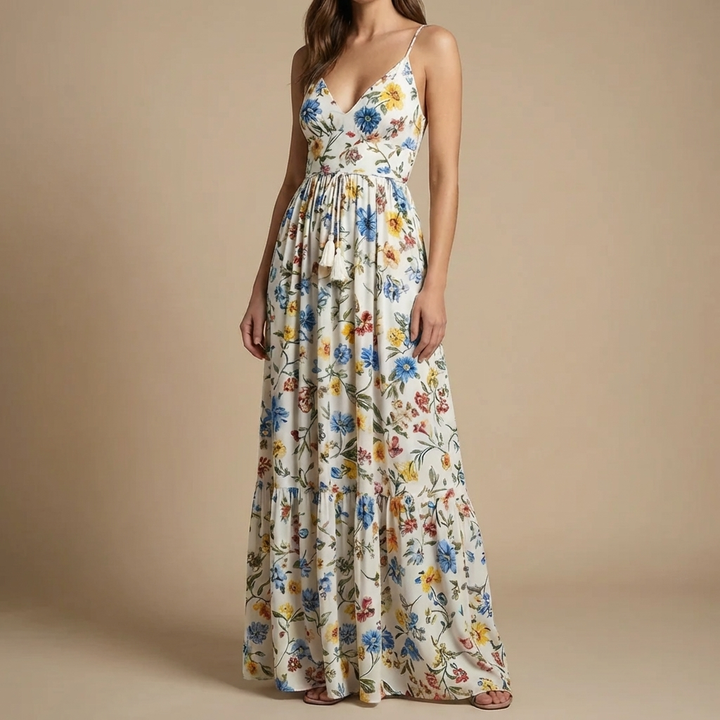 Floral Print Boho Maxi Dress