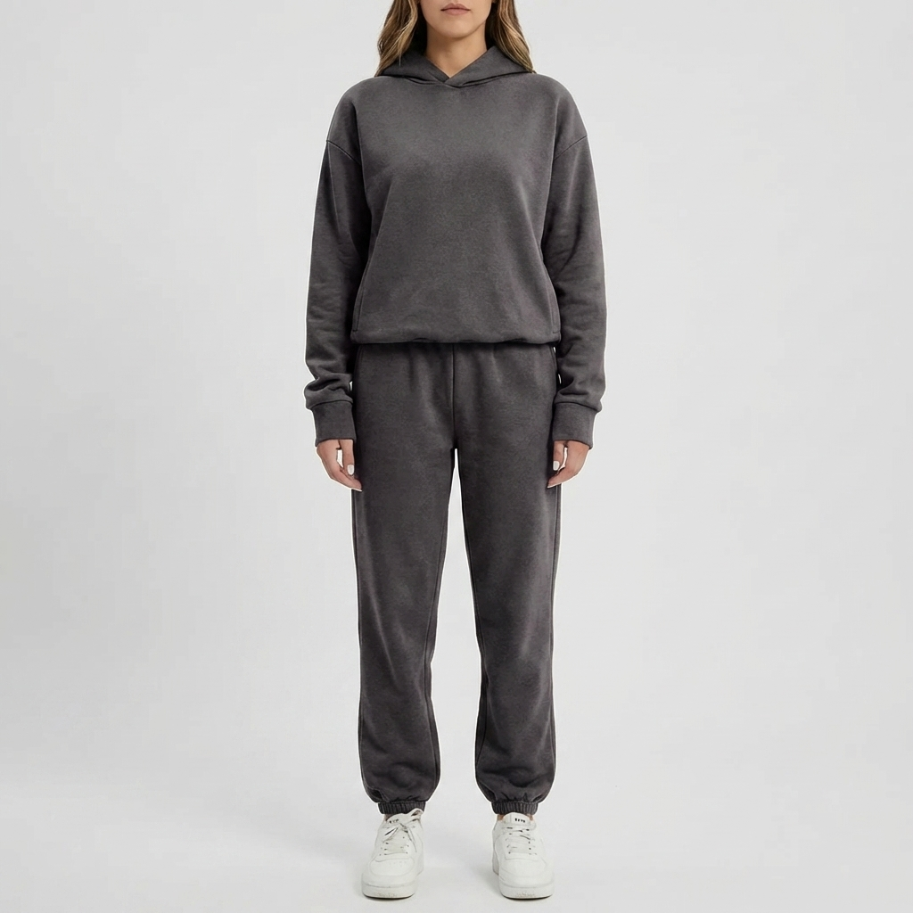 Hooded Sweatshirt And Jogger Set