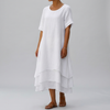 Chic Block Slit Dress Effortless Modern Elegance