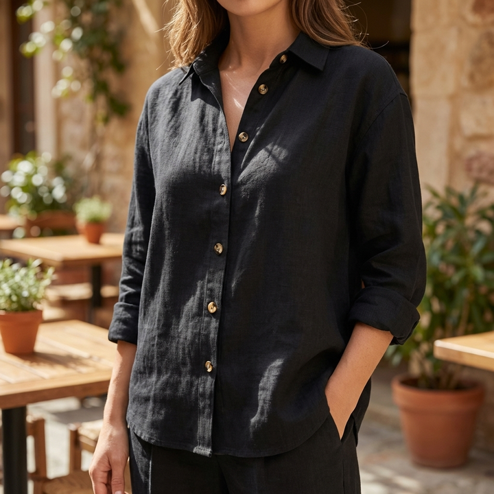 Vintage Linen Blouse for Women