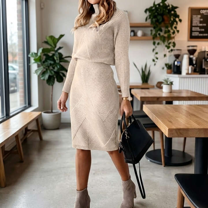 Two-Piece Set with Fitted Skirt for Women