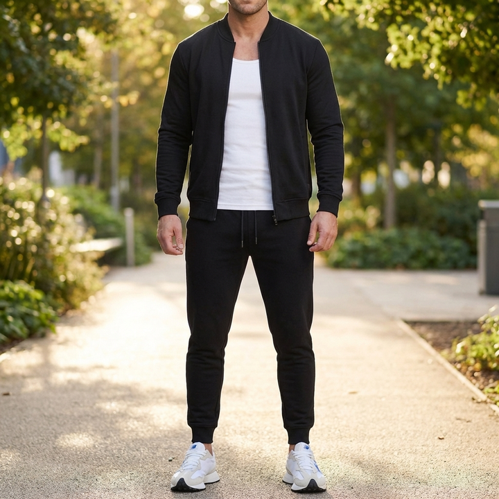 Men’s Zip-Up Jacket and Pants Set