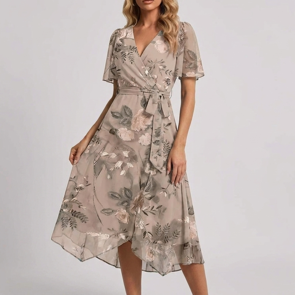Flowy Floral Summer Dress for Women