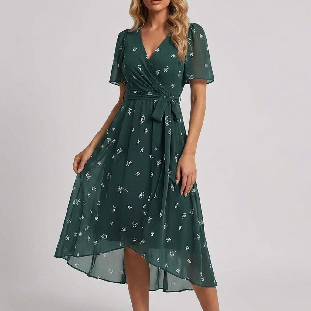 Flowy Floral Summer Dress for Women