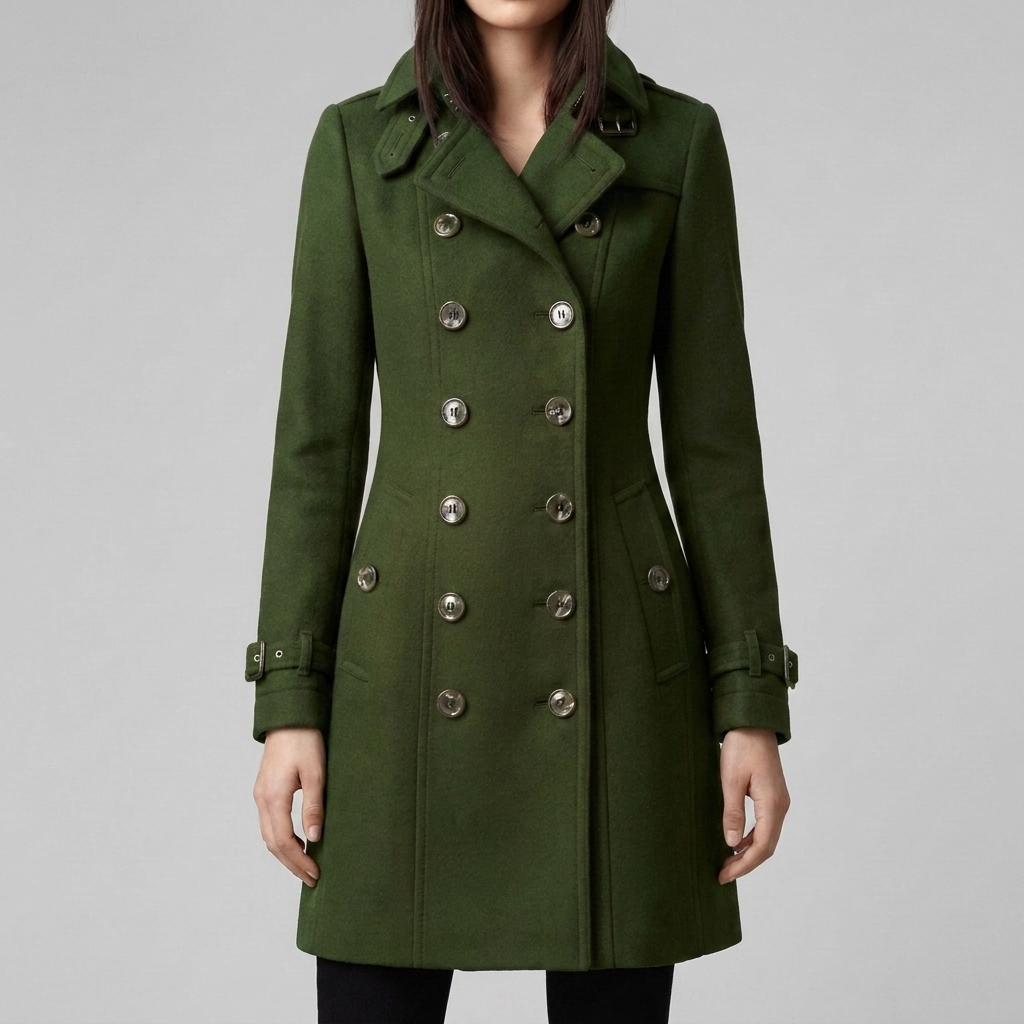 Elegant Double-Breasted Trench Coat for Women
