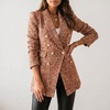 Classic Check Pattern Women's Blazer