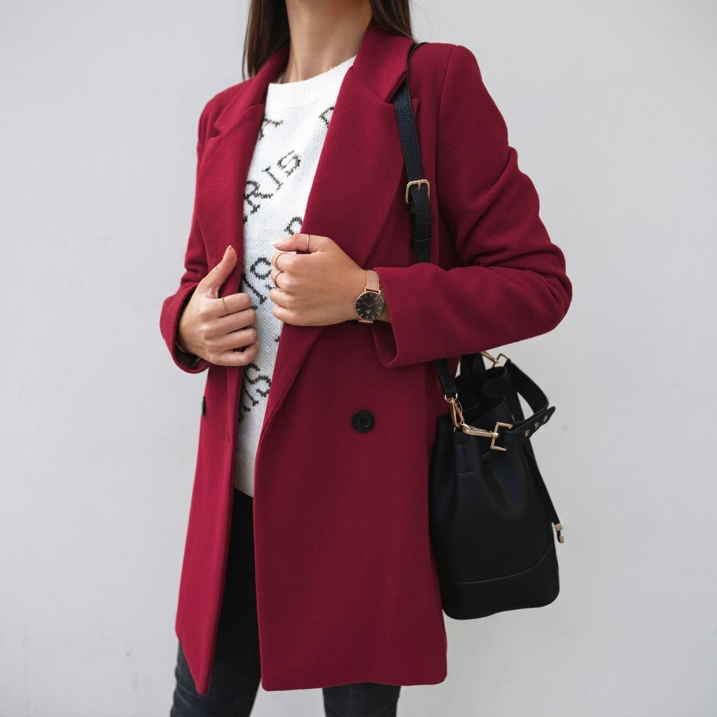 Double-Breasted Coat for Women