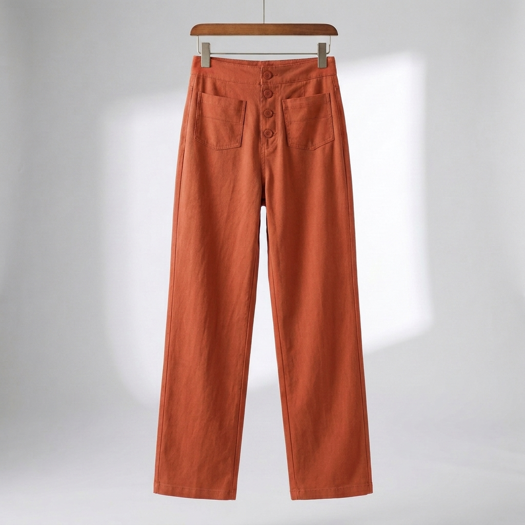 High-Waisted Straight-Leg Trousers for Women