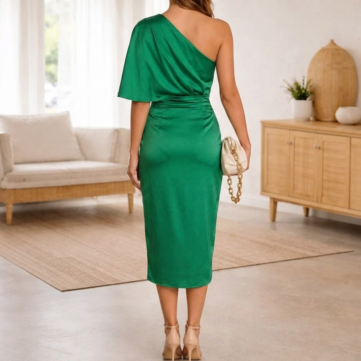 Satin Midi Dress for Women