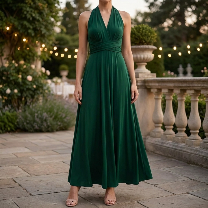 Adjustable Wrap Midi Dress For Women