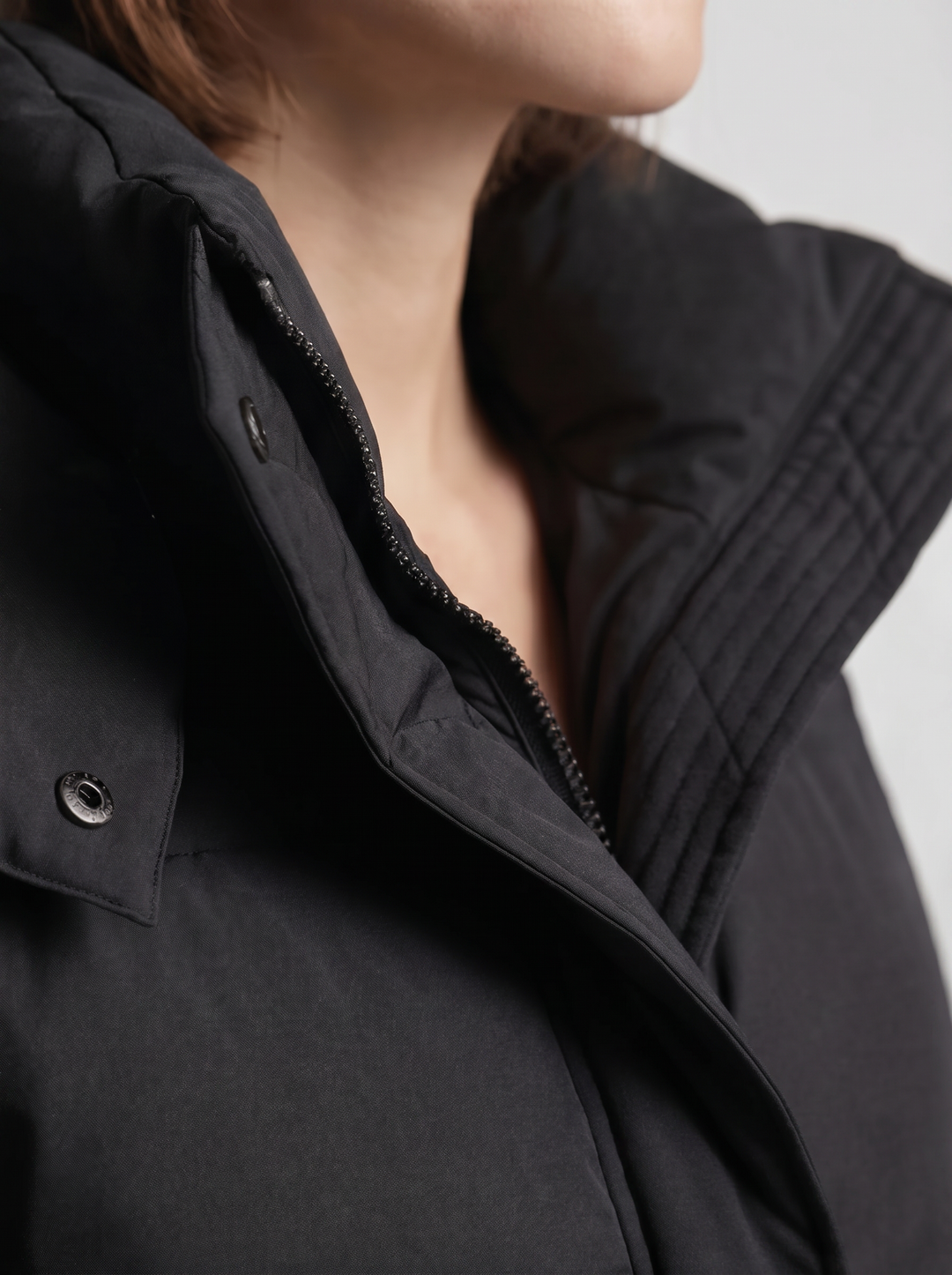Women's Hooded Winter Jacket, Oversized, Short Quilted Jacket