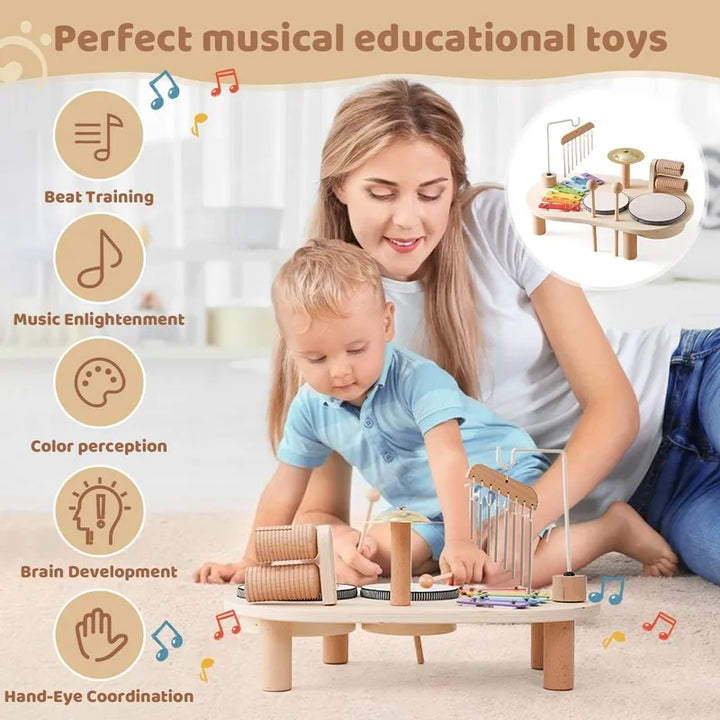 Wooden Music Set for Babies - Creativity and Development