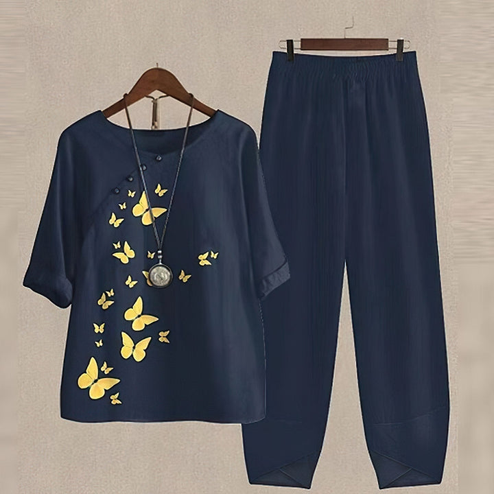 Perfectly Comfortable Elegant Floral 2 Piece Set for Women