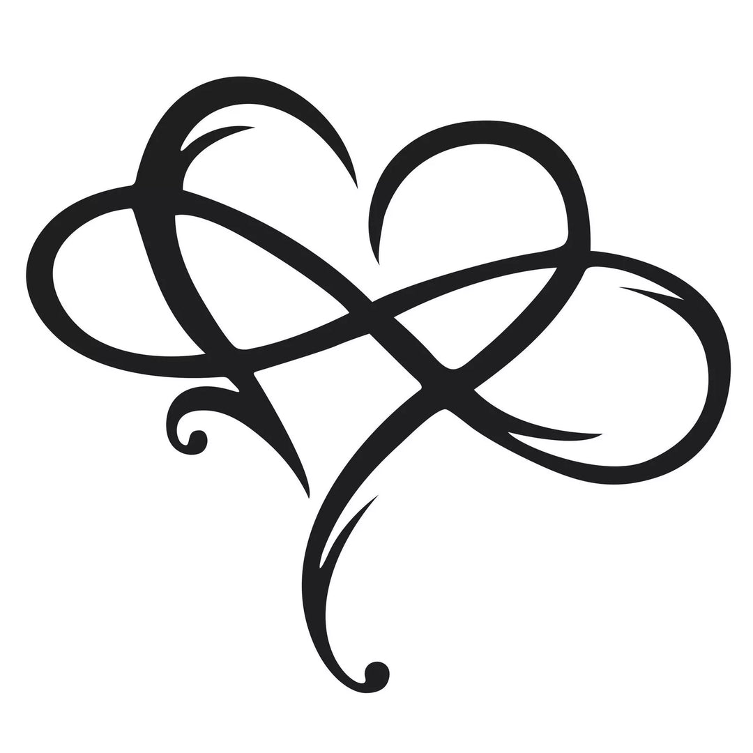 Tiberius Iron Wall Decoration - Infinity Heart Design