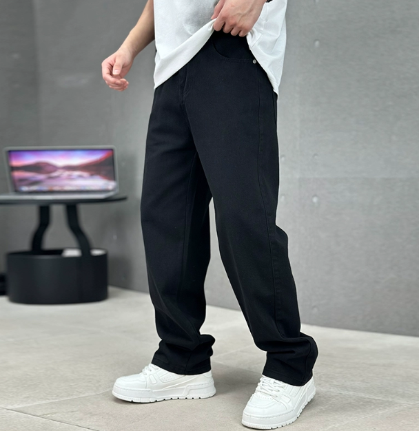 Men's Straight Leg Jeans Cotton - Classic Denim Pants