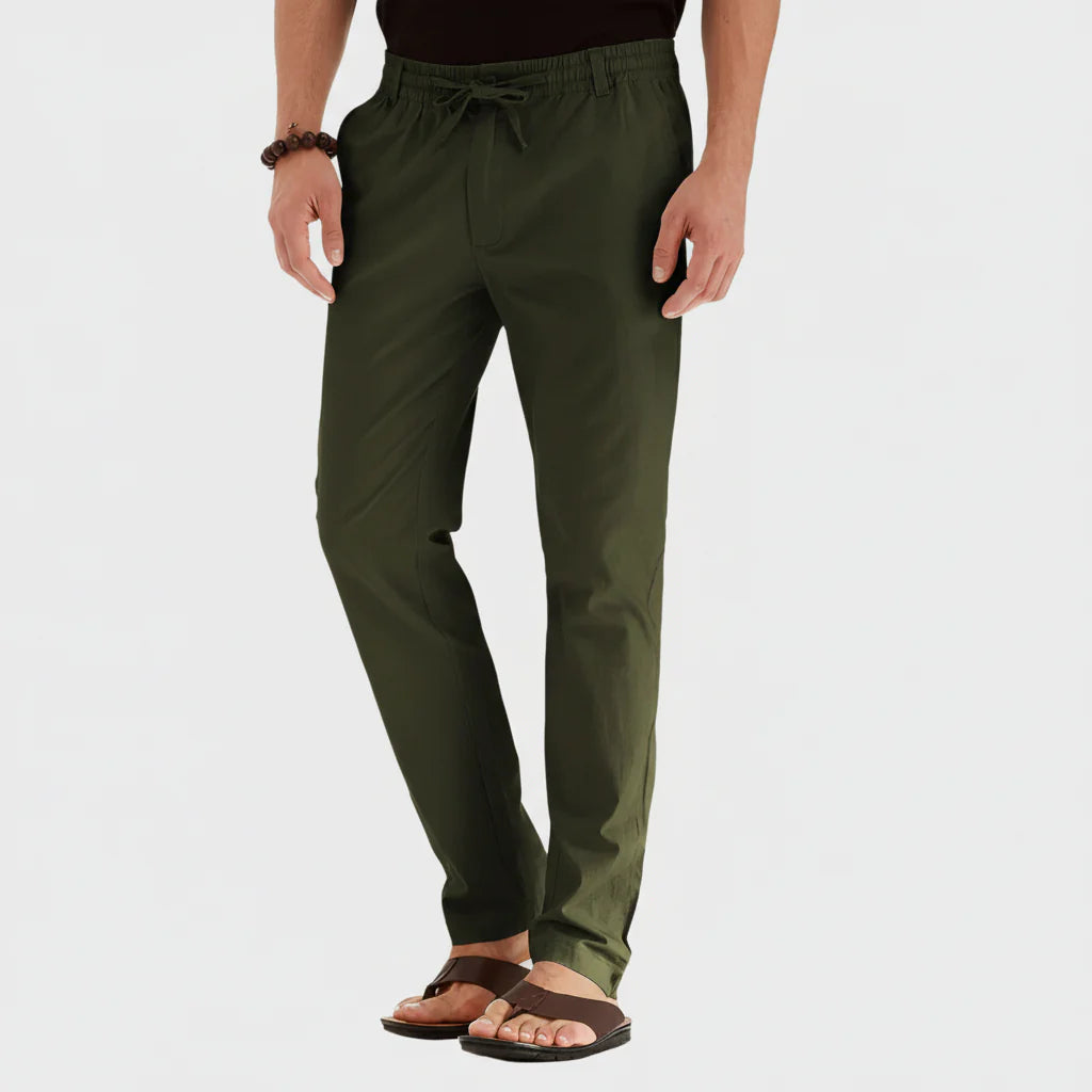Casual Summer Pants with Elastic Waistband for Men