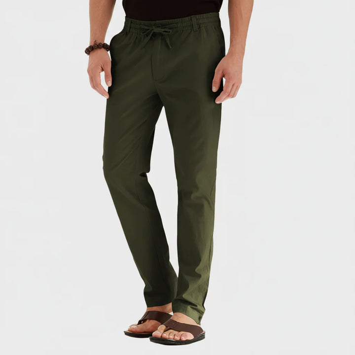 Casual Summer Pants with Elastic Waistband for Men