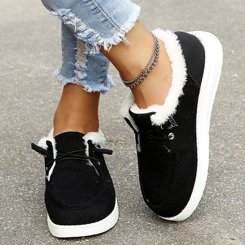 Women's Plush-Lined Slip-On Winter Shoes – Maren