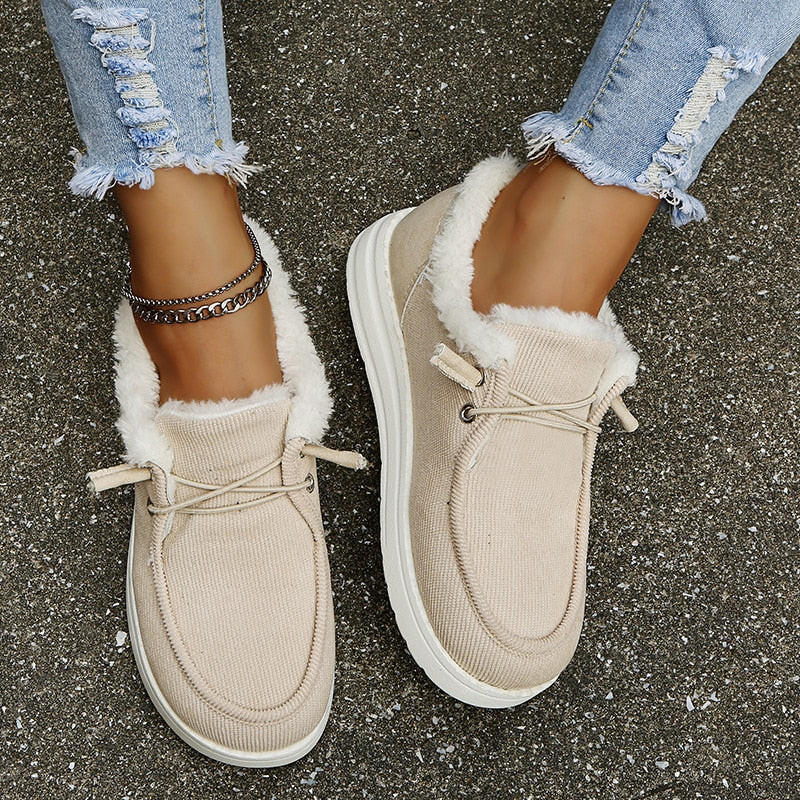 Women's Plush-Lined Slip-On Winter Shoes – Maren