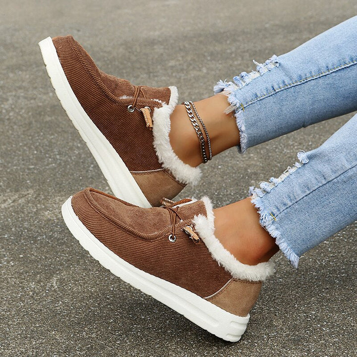 Women's Plush-Lined Slip-On Winter Shoes – Maren