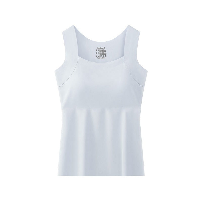 Women's Tank Top with Built-In Bra - Soft and Comfortable Basic