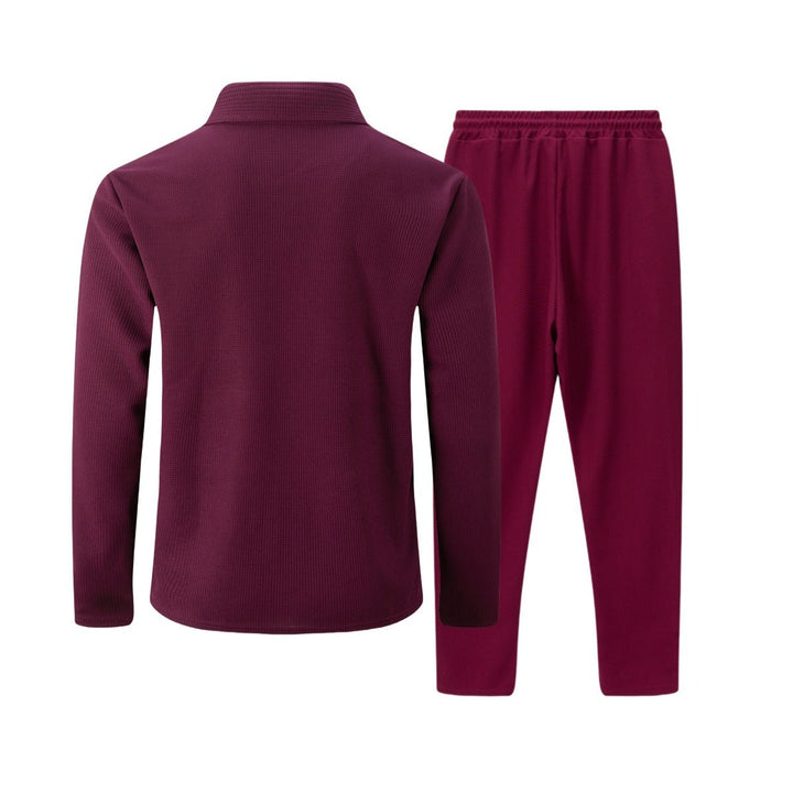 Men's Slim Fit Set – With Zip, Suitable for Casual and Sporty Activities