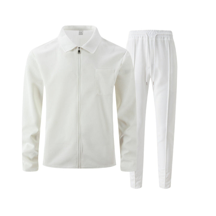 Men's Slim Fit Set – With Zip, Suitable for Casual and Sporty Activities