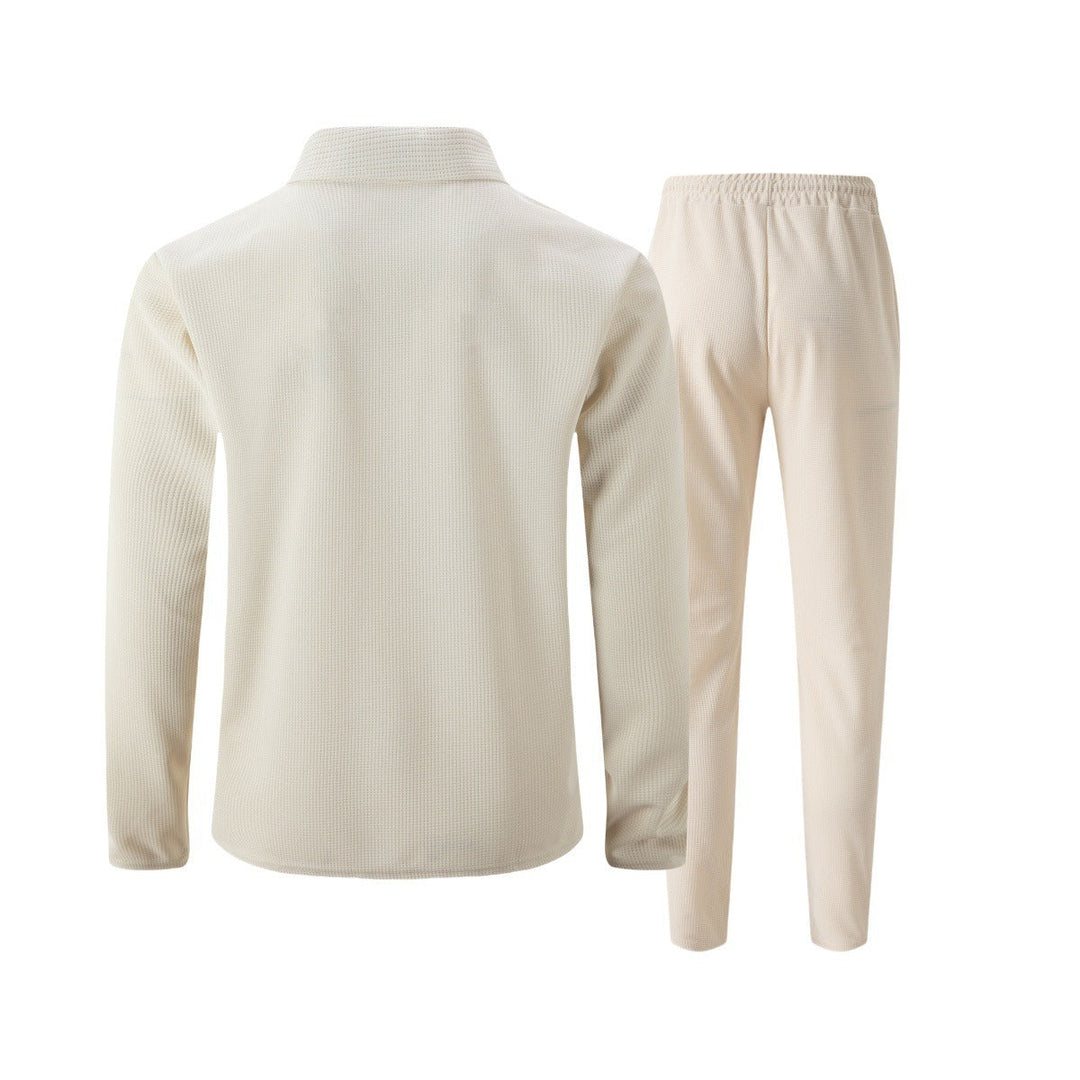 Men's Slim Fit Set – With Zip, Suitable for Casual and Sporty Activities