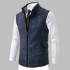 Full-Zip Knit Sweater Vest for Men