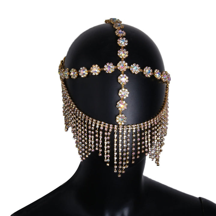 Sparkling Veil Mask | Masquerade Face Jewelry