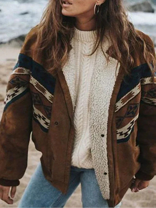 Warm Retro Plush Winter Jacket – Daisy