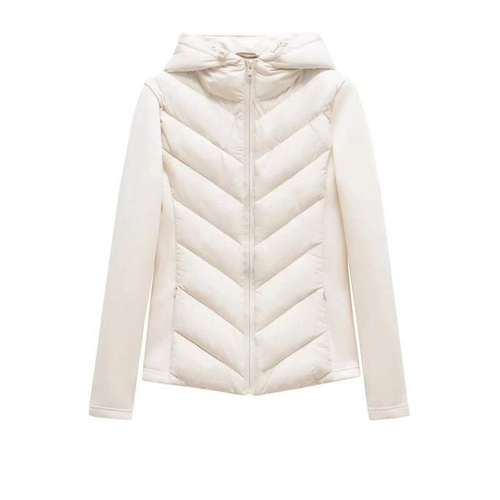 Women's Lightweight Quilted Hooded Winter Jacket with Hidden Pockets