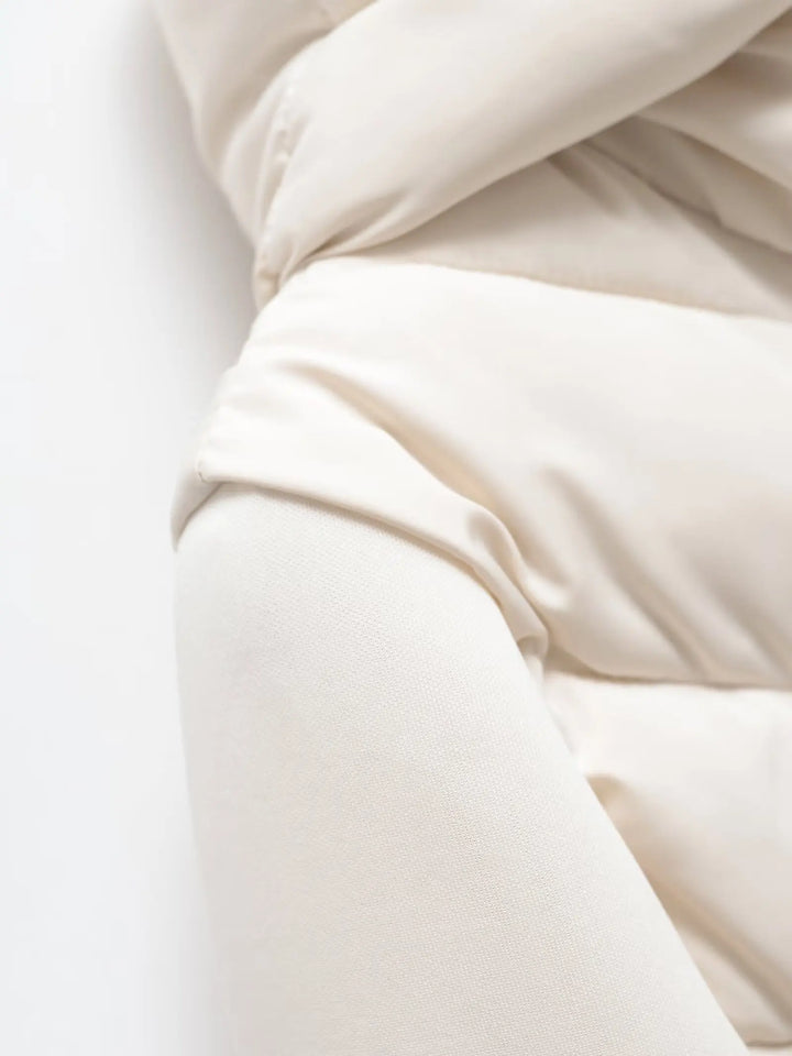 Women's Lightweight Quilted Hooded Winter Jacket with Hidden Pockets