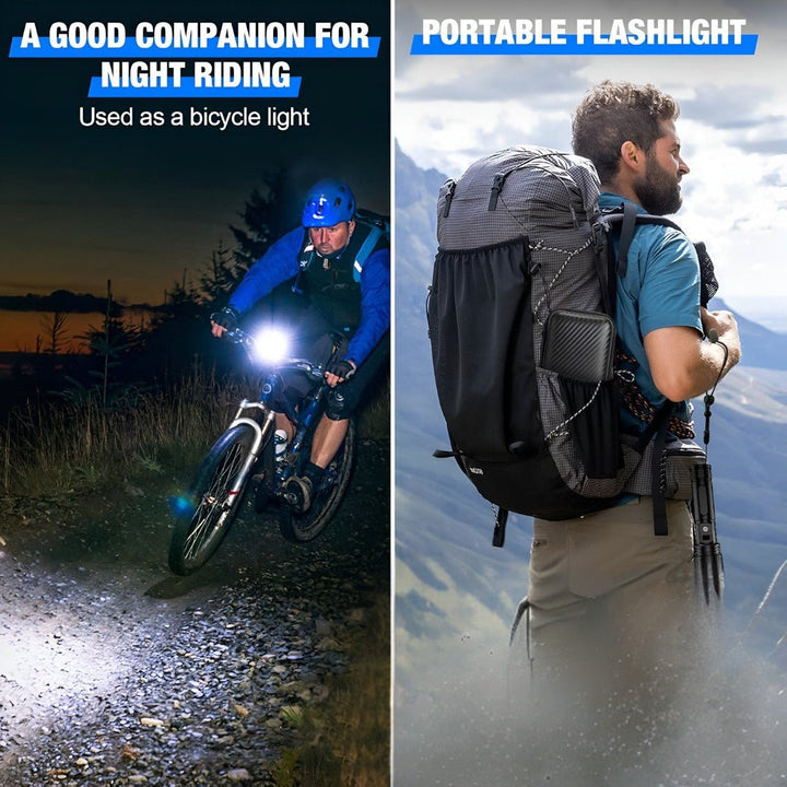 LumaBeam – 100,000-Lumen Rechargeable LED Flashlight with Power Bank