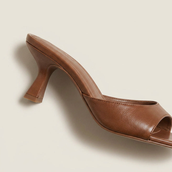 Women's Open-Heel Heeled Sandals – Square Toe