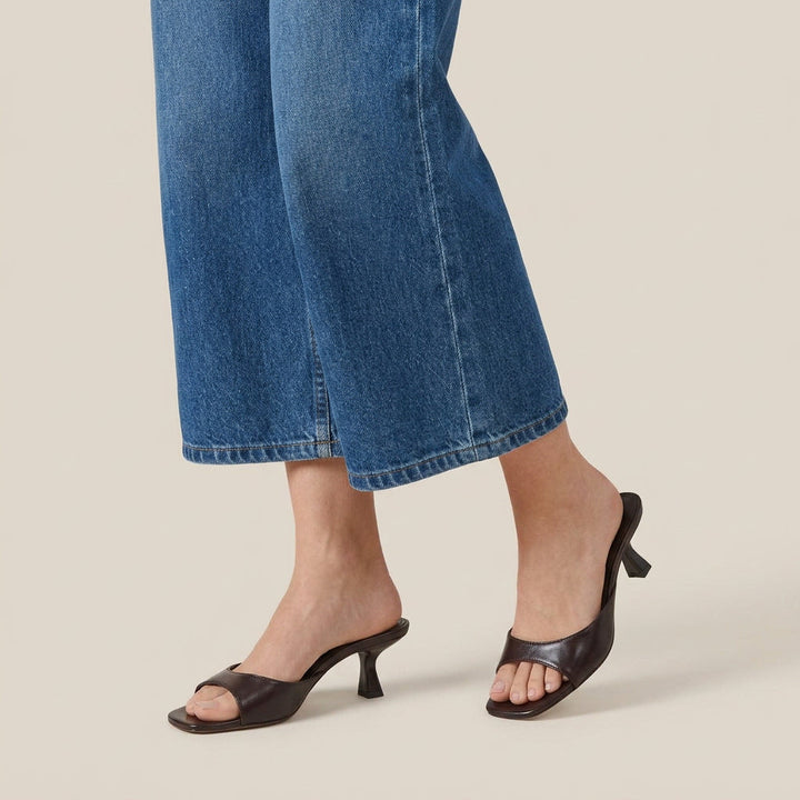 Women's Open-Heel Heeled Sandals – Square Toe