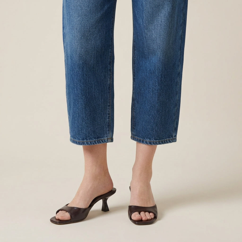 Women's Open-Heel Heeled Sandals – Square Toe