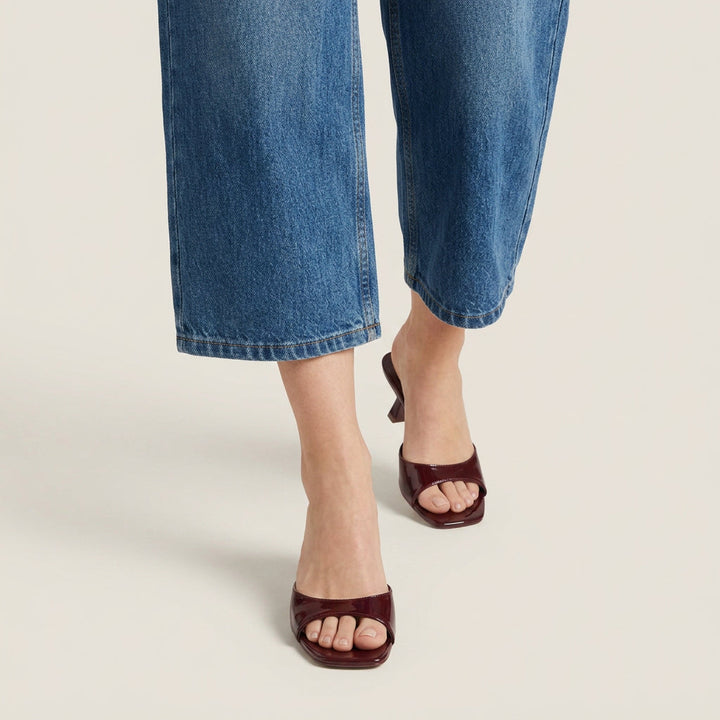 Women's Open-Heel Heeled Sandals – Square Toe