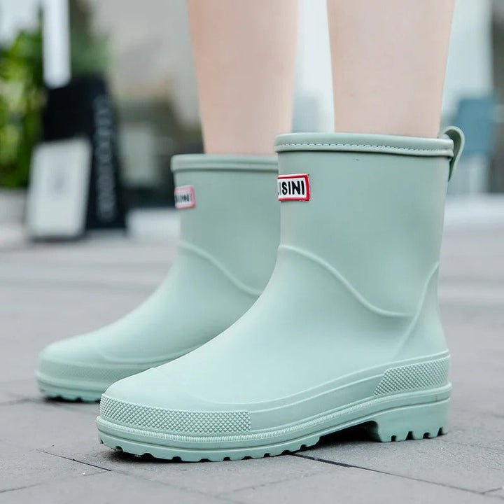 AquaStride 2.0 | Stylish Mid-Calf Waterproof Wellies for Women