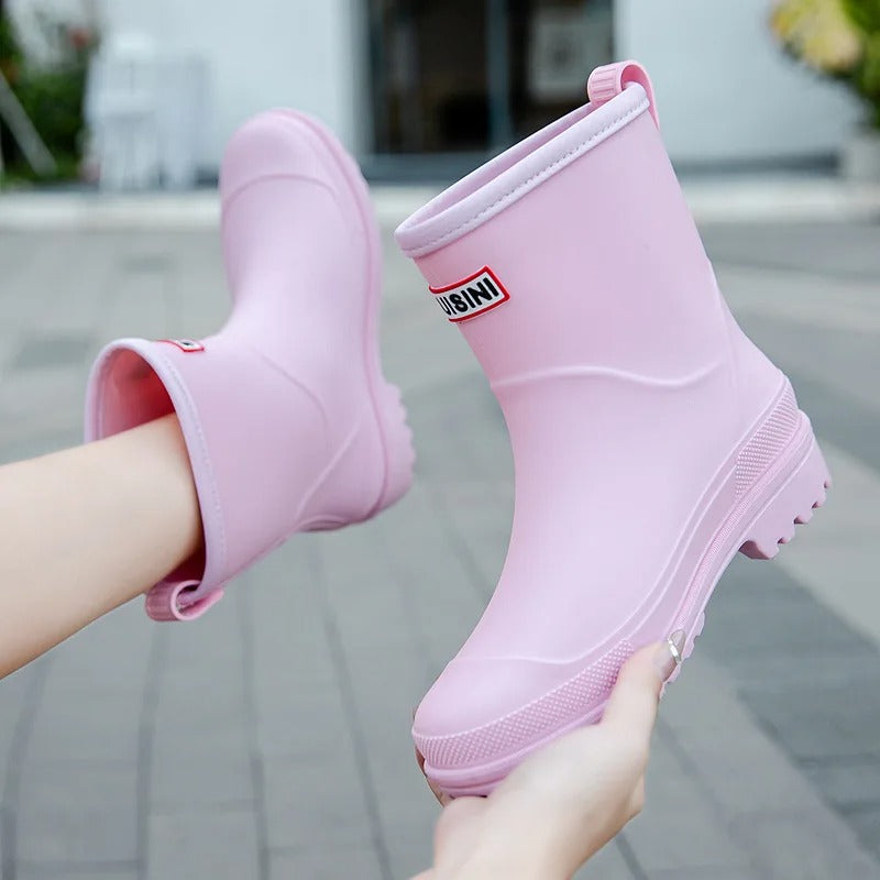 AquaStride 2.0 | Stylish Mid-Calf Waterproof Wellies for Women
