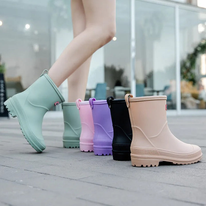 AquaStride 2.0 | Stylish Mid-Calf Waterproof Wellies for Women