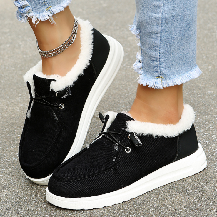 Women's Plush-Lined Slip-On Winter Shoes – Maren