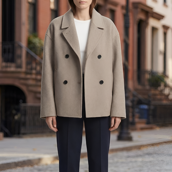Short Double-Breasted Jacket for Women