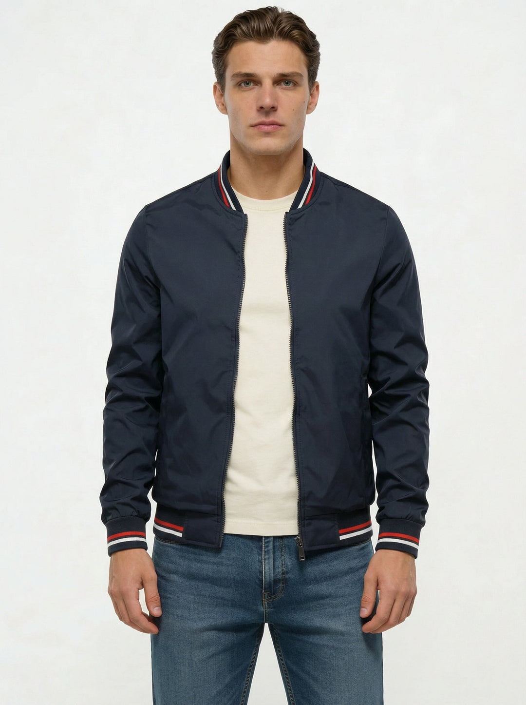 Men's Comfortable Zip-Up Bomber Jacket