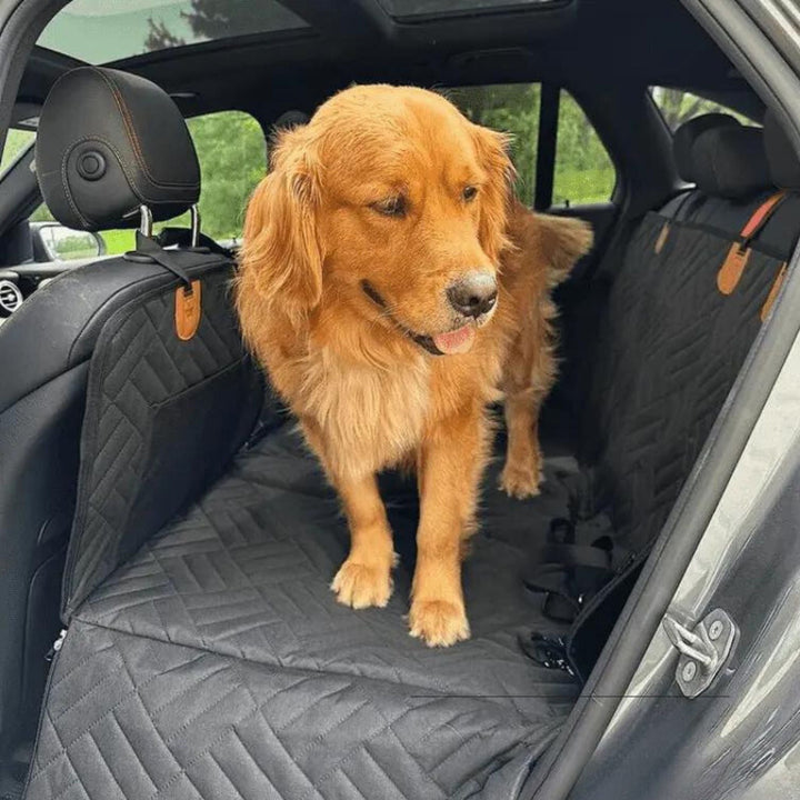 Waterproof Dog Car Seat Extender with Rigid Base and Memory Foam Bed