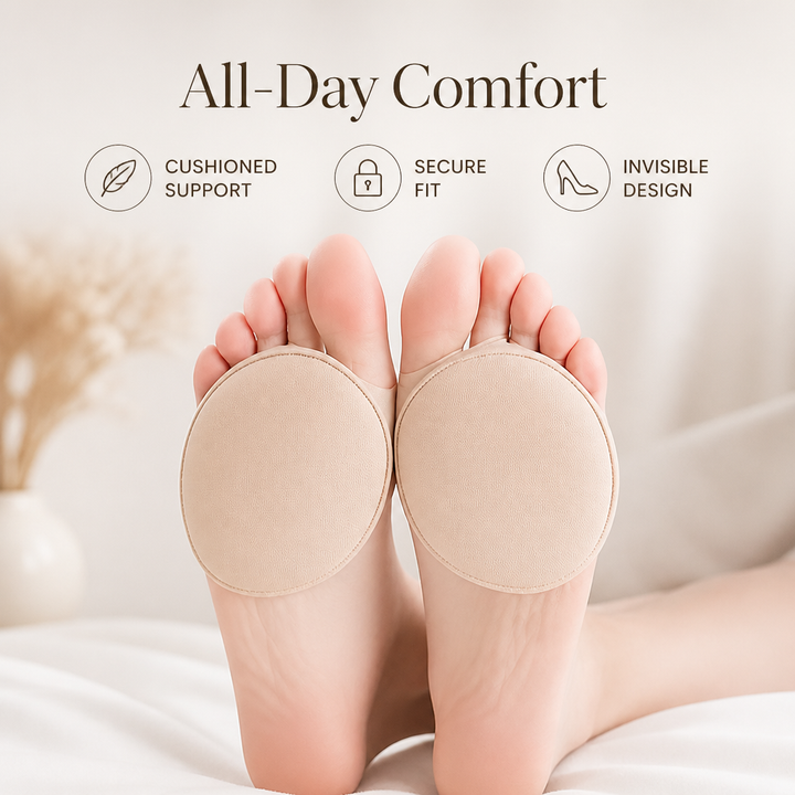 Cushioned Gel Insoles with Non-Slip Grip, Invisible Fit for Heels, Flats and Sneakers