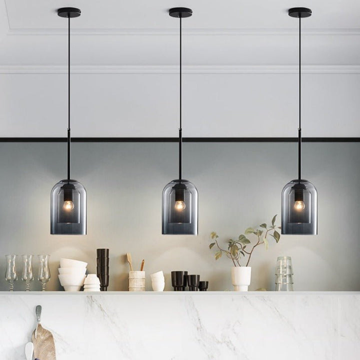 Stylish Double Glass Pendant Light - AuraGlas