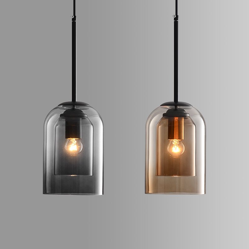 Stylish Double Glass Pendant Light - AuraGlas