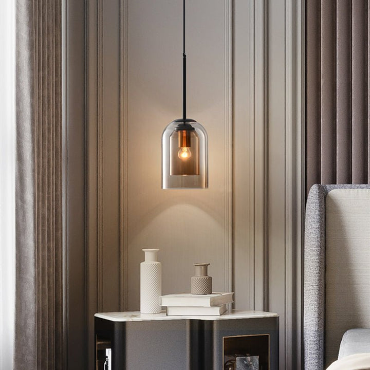 Stylish Double Glass Pendant Light - AuraGlas